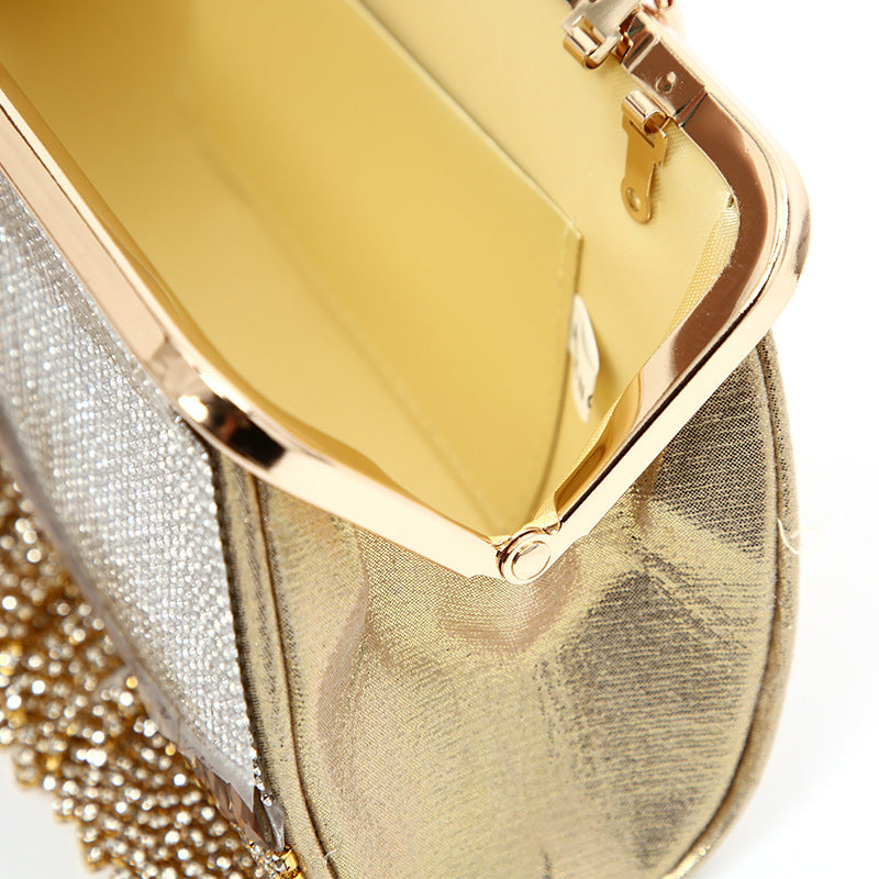 Dinner Rhinestone Tassel Fashion Diamond Cross Evening Bags