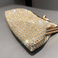 Women's Shiny Rhinestone Handmade Clutch Chain Clip Evening Bags