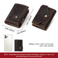 Men's Crazy Horse Leather Automatic Metal Cartridge Card Holder