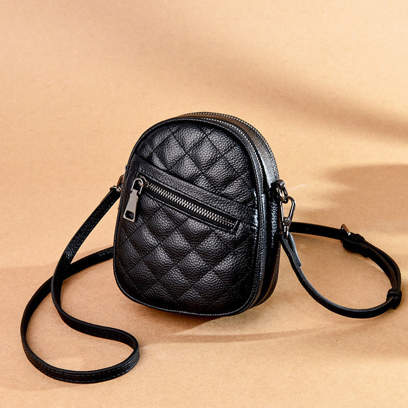 Women's Glamorous Leather Simple Mini Cowhide Crossbody Bags
