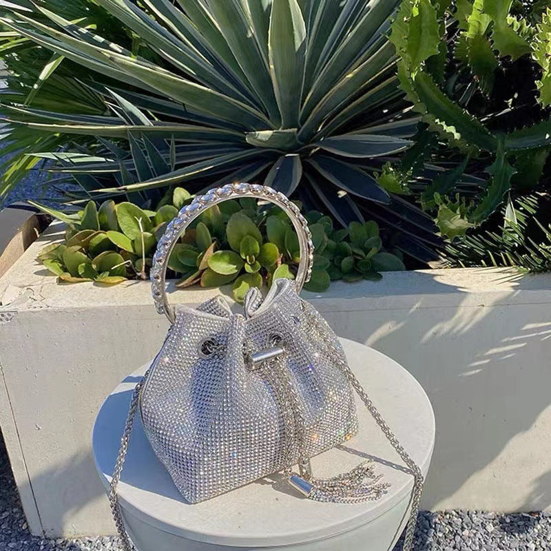 Summer Rhinestone Shiny Diamond Special Interest Light Handbags