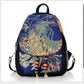 Women's Sequined Peacock Ethnic Style Embroidered Canvas Backpacks