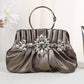 Refined Rhinestone Dinner Pleated Hollow Design Evening Bags