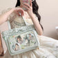 Women's Pain Ballet Holiday Surface Pure Color Shoulder Bags