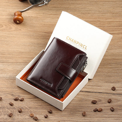 Men's Leather Car Drawing License First Layer Bags