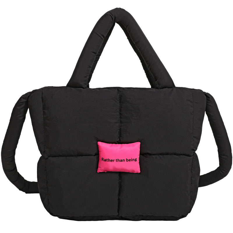 Women's Large Capacity Commuter Quilted Down Underarm Crossbody Bags