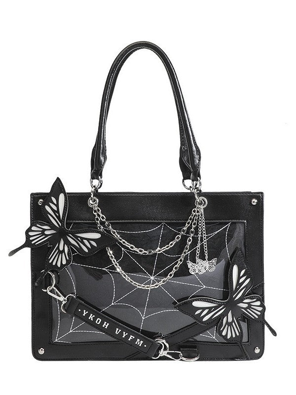 Sier Labyrinth Butterfly Cartoon Cross Body Tote Bags