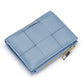 Women's Short Sheepskin Woven Fashion Folding Multifunctional Ladies Wallets