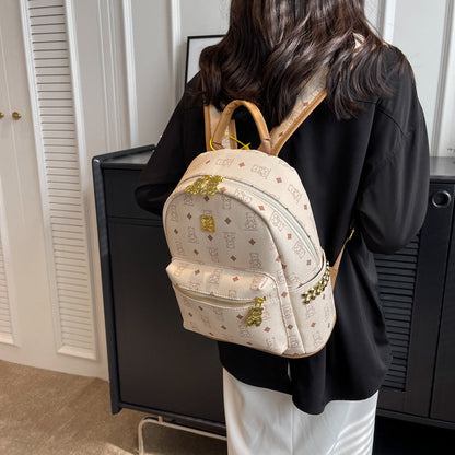 Women's Elegant Printed Bear Trend Versatile Backpacks
