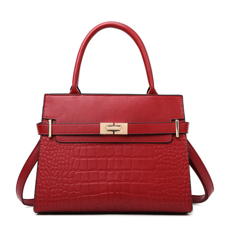 Trendy Fashion Crocodile Pattern Kelly Western Bags