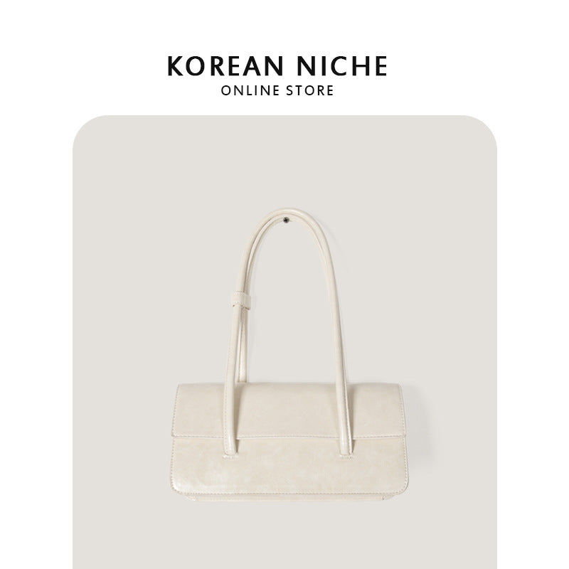 Women's Design Oil Wax Leather Underarm Advanced Texture Shoulder Bags