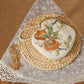 Persimmon Cheng Embroidered Ancient Style Cheongsam Banquet Handle