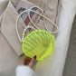 Beaded Clip Shell Pearl Chain Acrylic Shoulder Bags