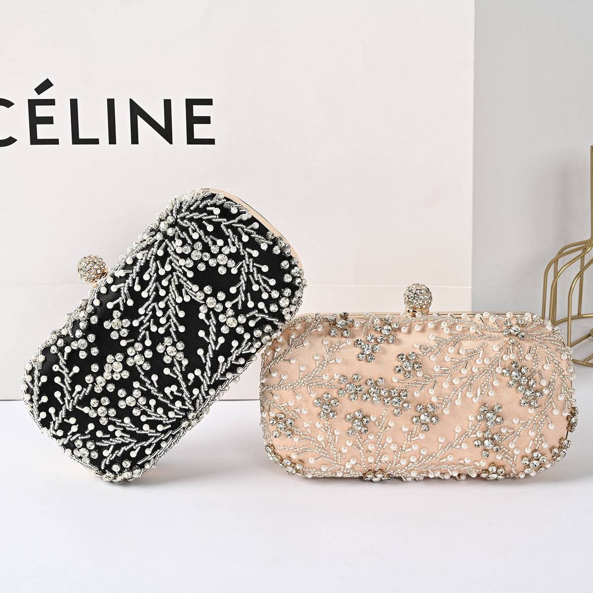 Diamond Pearl Handmade Beaded Light Luxury Handbags