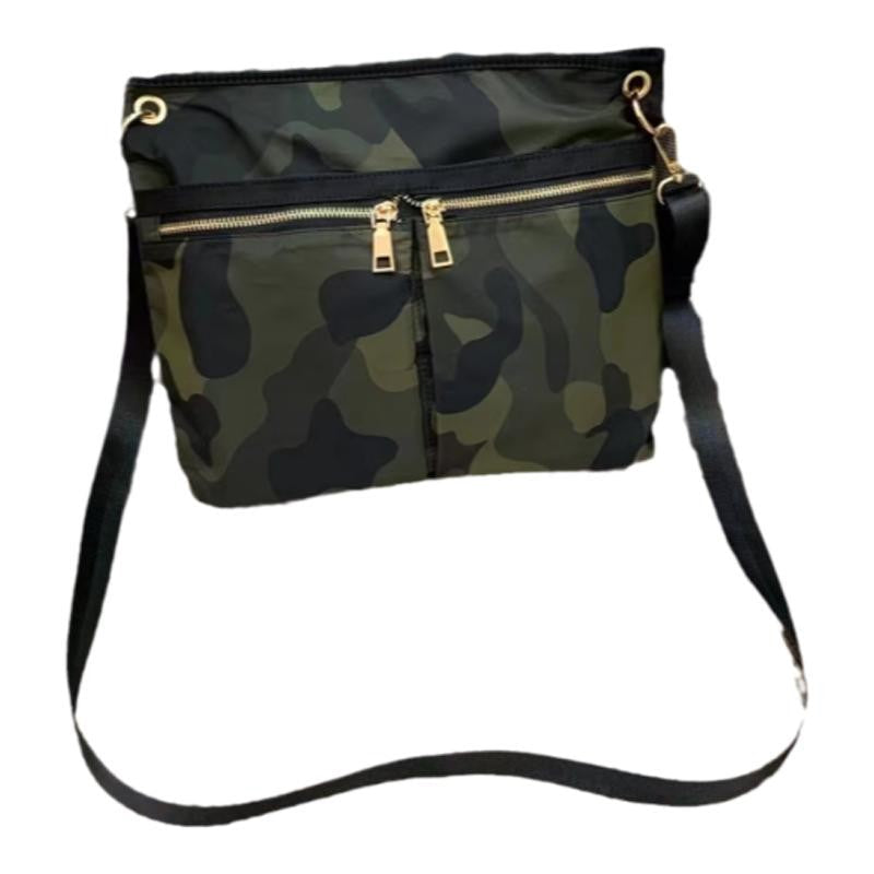 Women's High Texture Waterproof Nylon Cloth Punching Crossbody Bags