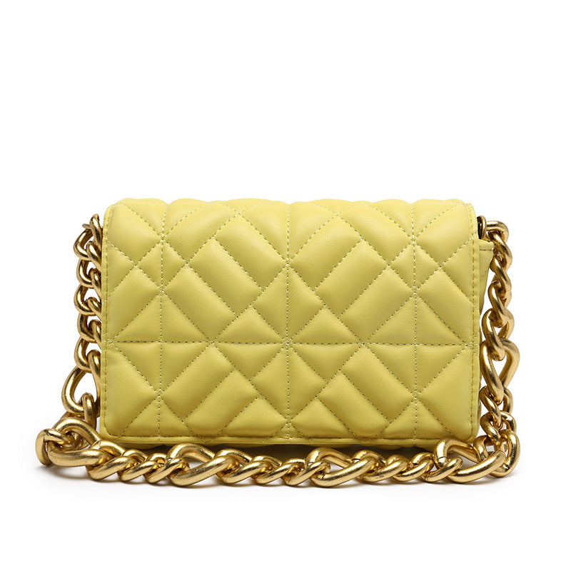 Women's Fashion Classic Style Thick Chain Embroidered Shoulder Bags