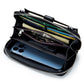 Women's Leather Embroidered Touch Screen Cell Clutch Phone Bags