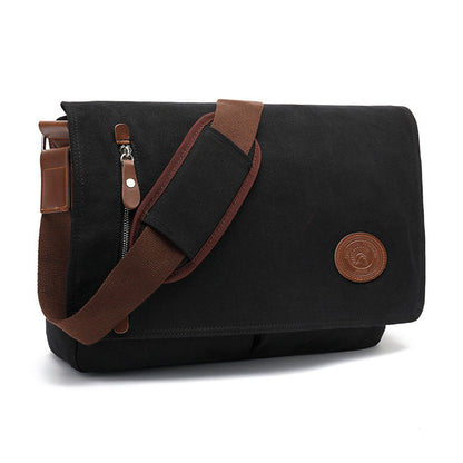 Men's Cotton Canvas Retro Fashion Computer Men's Messenger Bags