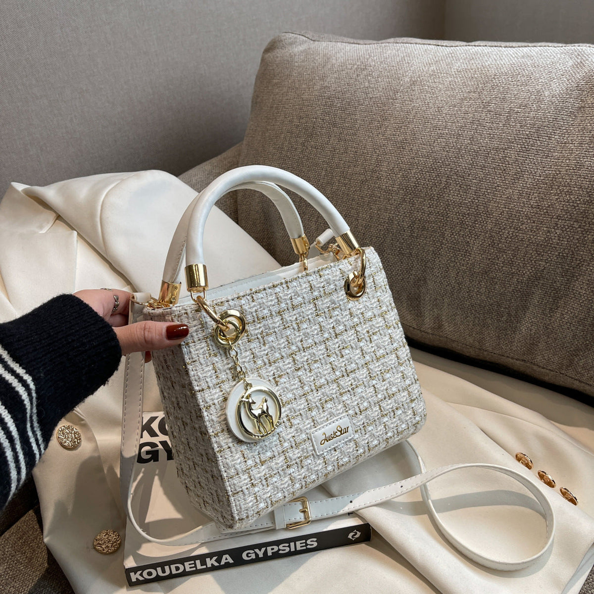 Texture Woven Diana French Minority Design Bags
