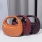 Women's Mini Cute Dumpling Macaron Woven Pouch Crossbody Bags