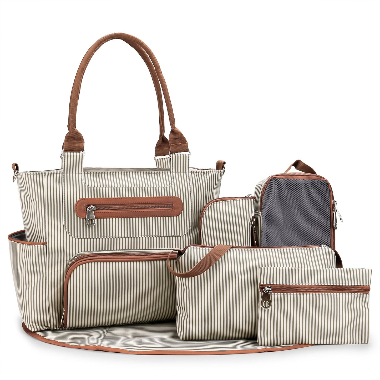 Mummy Large Capacity Mom Maternal Striped Bags