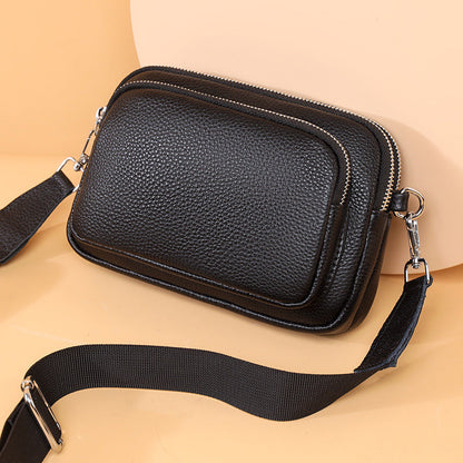 Women's Genuine Leather Simple Fashion Pouch First Crossbody Bags