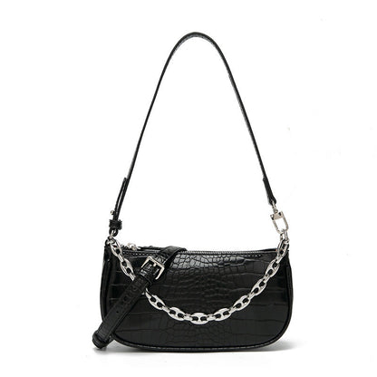 Women's Underarm Trendy Niche Retro Crocodile Pattern Shoulder Bags