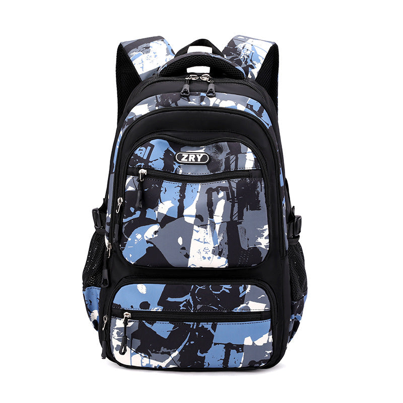 High Male Spine Protection Large Capacity Burden Middle School Students' Schoolbags