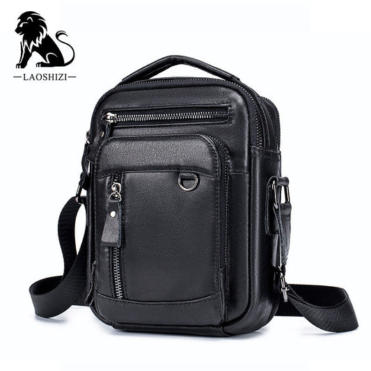 Men's Old Lion First Layer Cowhide Trendy Men's Messenger Bags