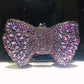 Women's Banquet Dress With Diamond Bow Holding Evening Bags