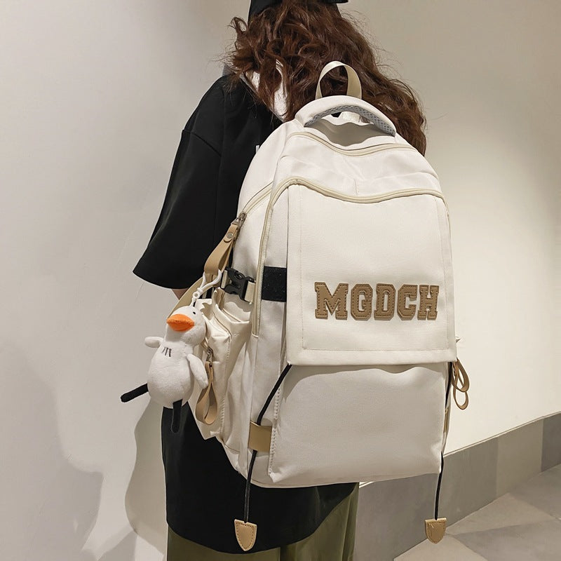 Female College High Wine Red Junior Primary Large Backpacks