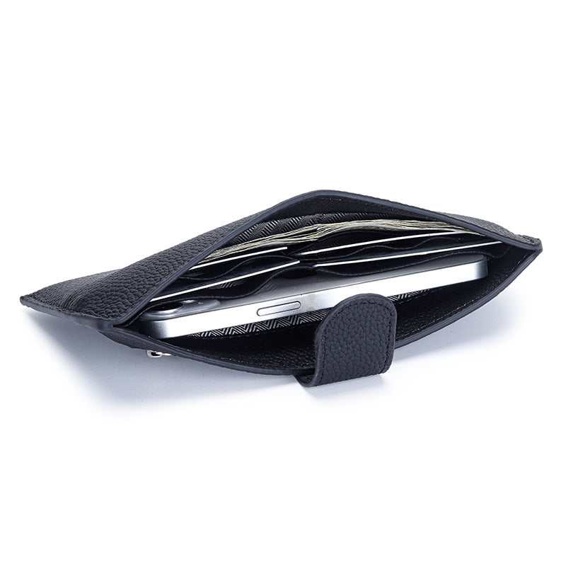Women's First Layer Cowhide Long Niche Hand-held Ladies Wallets
