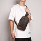 Women's & Men's Vintage Genuine Leather Close-fitting Crazy Horse Men's Chest Bags