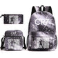 Pencil Three-piece Canvas Large Capacity Leisure Shoulder Bags