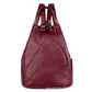 Women's Stylish Versatile Soft Leather Large Capacity Backpacks