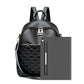 Rhombus Soft Leather Simple Large Capacity Backpacks
