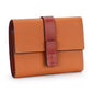 Women's Contrast Color First Layer Cowhide Hand-held Ladies Wallets
