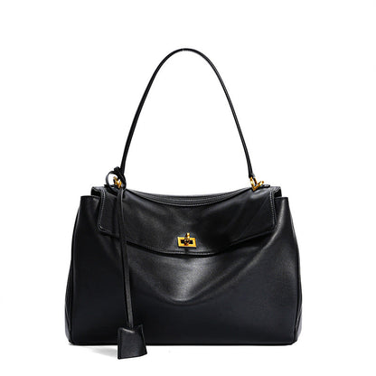 Women's Commute Style Cowhide Large Capacity High Armpit Bags
