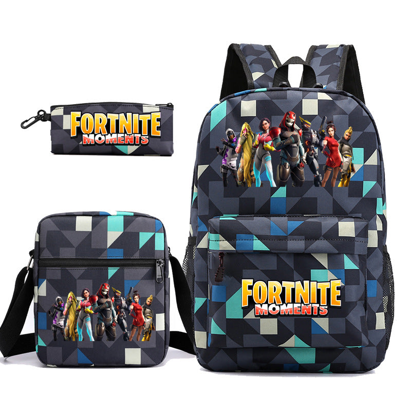 Durable Leo Massey Peripheral Printed Pencil Middle School Students' Schoolbags