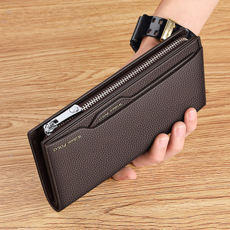 Men's Paul Genuine Leather Long Clutch Large Card Holder