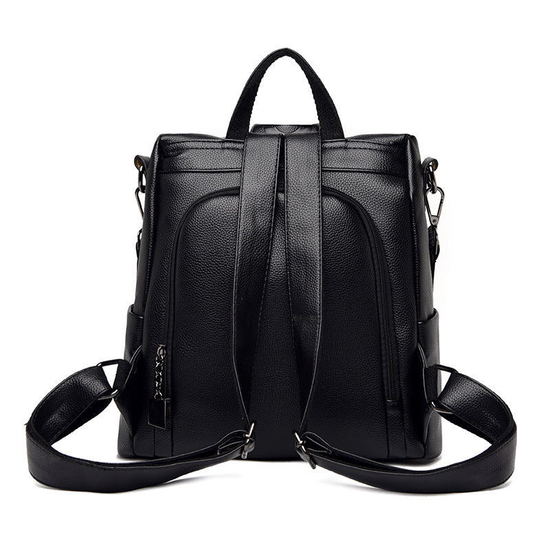 Women's Embossed Large Letter Korean Fashion Capacity Backpacks