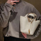 Women's Top Layer Cowhide Leather Portable Vegetable Handbags
