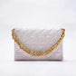 Check Thick Chain Quilted Rice Word Crossbody Bags