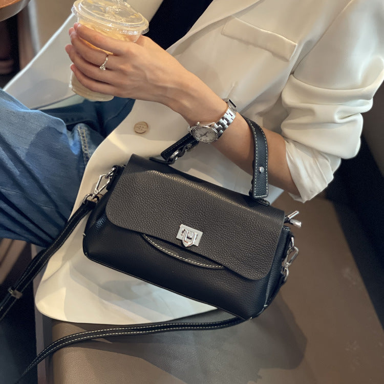 Women's Genuine Leather Korean Style Fashionable Large Bags
