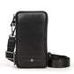 Men's Black Angel Trendy Crazy Horse Leather Men's Messenger Bags