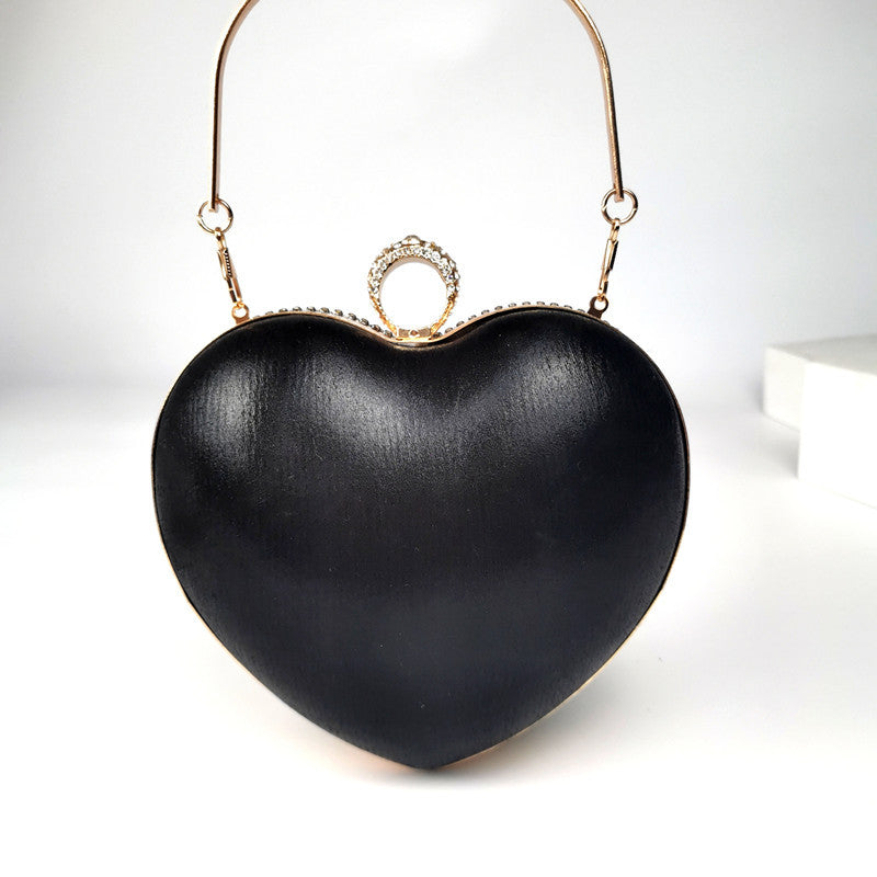 Heart Tassel Diamond Clutch Cheongsam Wedding Peach Bags