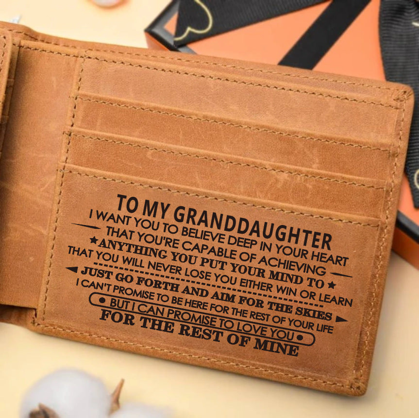Men's Retro Crazy Horse Leather Genuine Laser Men's Wallets