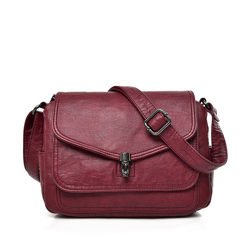 Women's Leather Popular Retro Fashion Western Style Shoulder Bags
