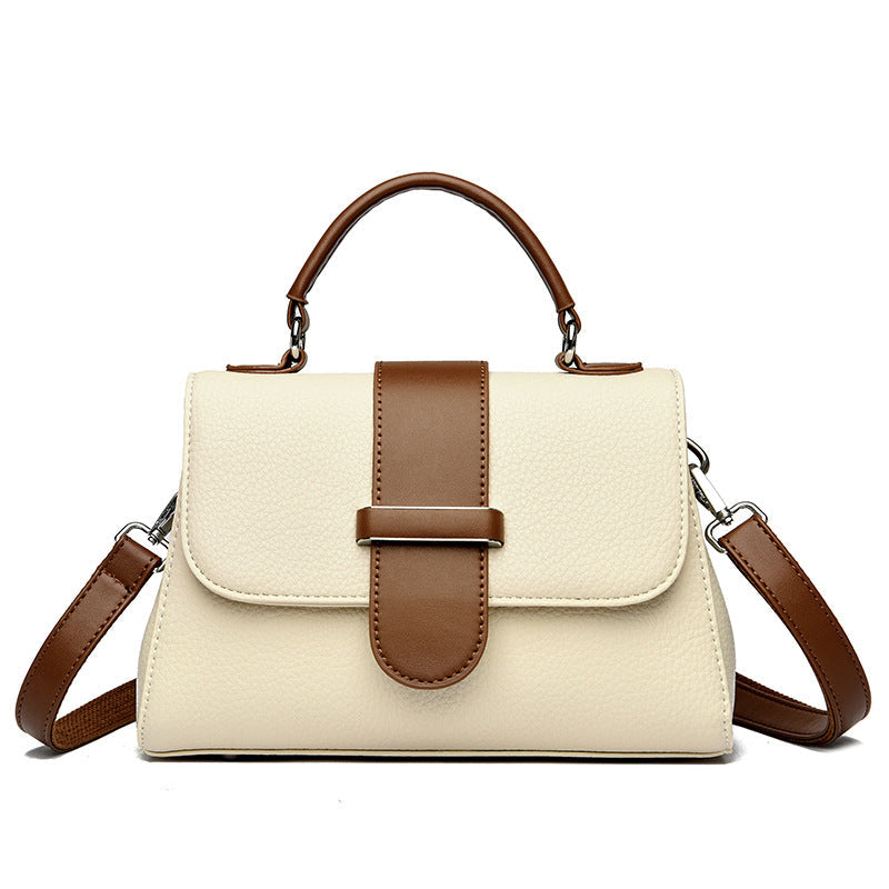 Women's Contrast Color Large Capacity Mother Handbags