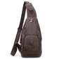Men's Leather First Layer Trendy Large Capacity Men's Chest Bags